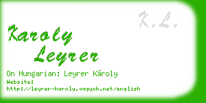 karoly leyrer business card