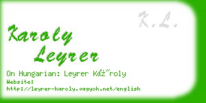 karoly leyrer business card